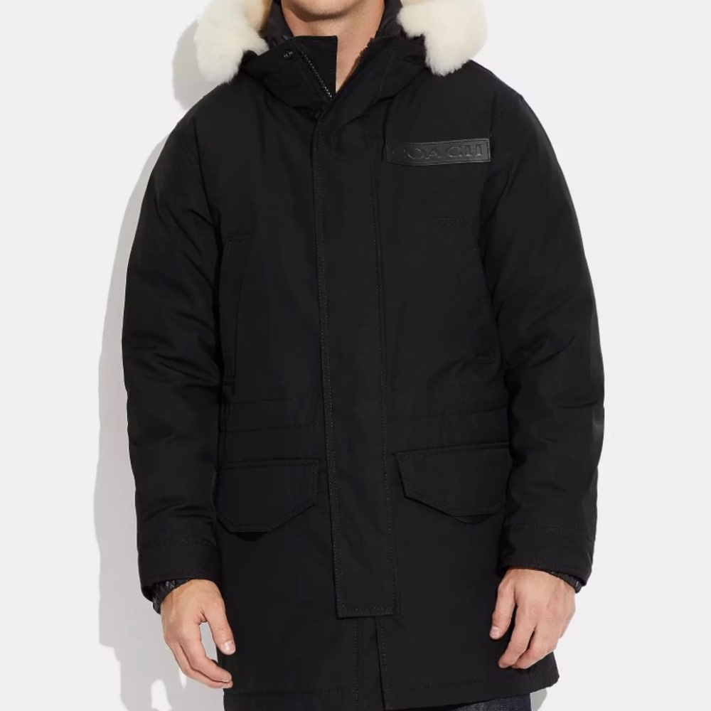 Coach 3 in 1 Shearling Parka Black Men’s